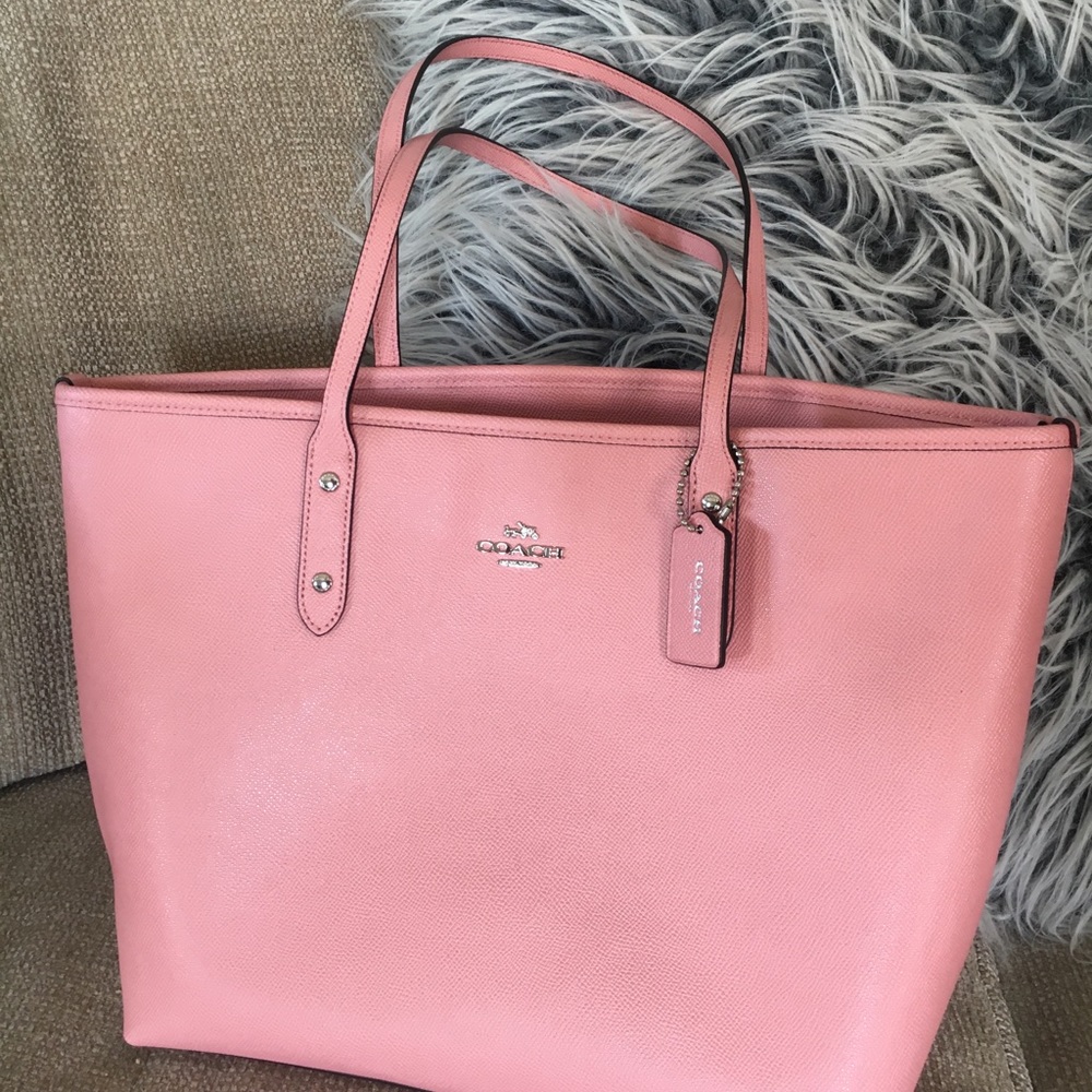 Coach crossgrain leather tote